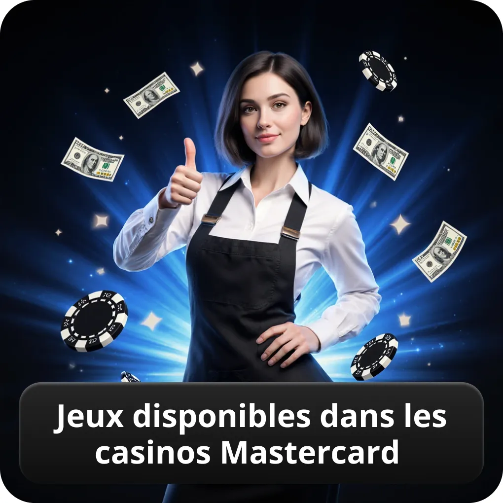 Jeux disponibles dans les casinos Mastercard
